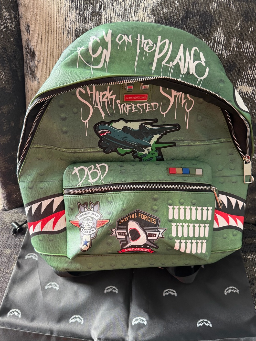 Sprayground Shark Infested Skies backpack NWOT